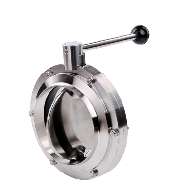 Sanitary Ss Pull Handle Welding Butterfly Valve