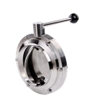 Sanitary Ss Pull Handle Welding Butterfly Valve