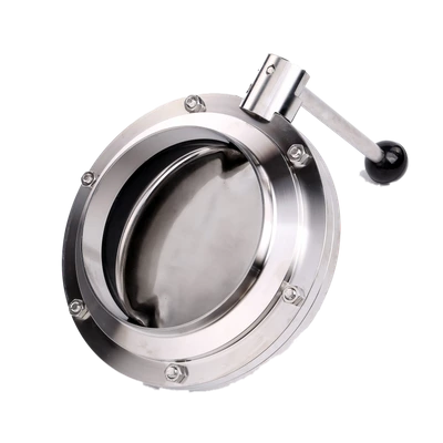 Sanitary Ss Pull Handle Welding Butterfly Valve
