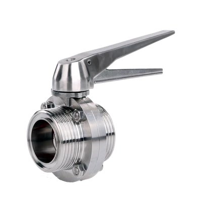 Sanitary Stainless Steel Union End Butterfly Valve