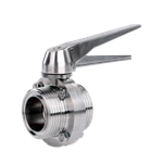 Sanitary Stainless Steel Union End Butterfly Valve