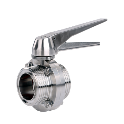 Sanitary Stainless Steel Union End Butterfly Valve
