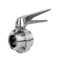 Sanitary Stainless Steel Union End Butterfly Valve