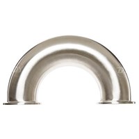 Sanitary Stainless Steel Bend With Clamped Ends