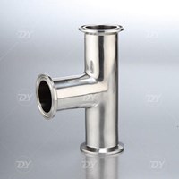 Sanitary Stainless Steel Tube Fittings Clamp Tee