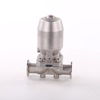 Stainless Steel Sanitary Clamp Manual Diaphragm Valve Pneumatic With SS304 Actuator