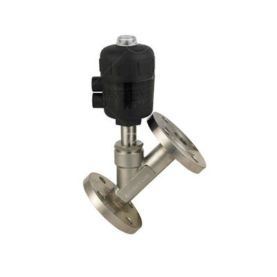 Sanitary Flanged Plastic Air actuated Angle Seat Valve