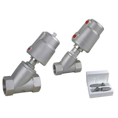 Sanitary Angle Seat Valve with SS Pneumatic Actuator