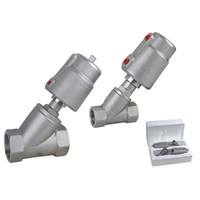 Sanitary Stainless Steel Pneumatic Angle Seat Valve