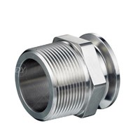 Sanitary Stainless Steel Clamp with NPT Thread Adapters