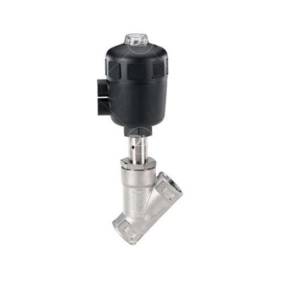 Sanitary SS Angle Seat Valve With NPT Thread Ends