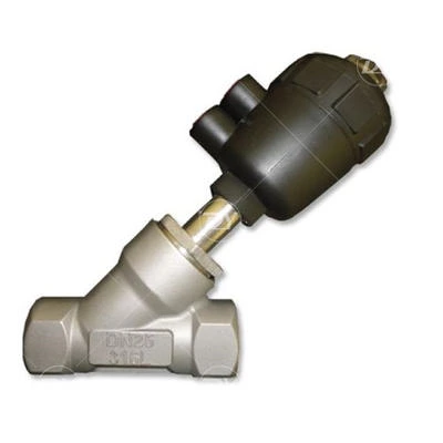 Sanitary SS Angle Seat Valve With NPT Thread Ends