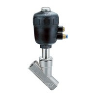 Sanitary SS Angle Seat Valve With NPT Thread Ends