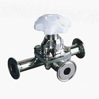 Sanitary Stainless Steel Three Way Manual Diaphragm Valve