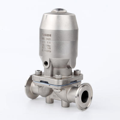 Stainless Steel Sanitary Clamp Manual Diaphragm Valve Pneumatic