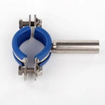 Sanitary Stainless Steel PP in-lined Round Pipe Holder Bracket
