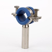 Sanitary Stainless Steel PP in-lined Round Pipe Holder Bracket