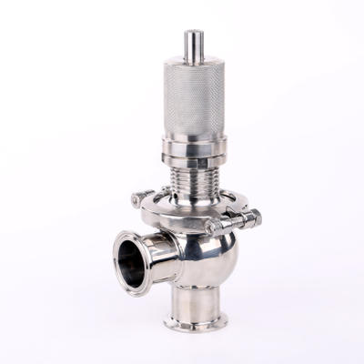 High-quality Sanitary Stainless Steel Line Type Safety Pressure Relief Valve