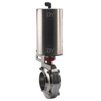 Stainless Steel Sanitary Pneumatic Actuated Butterfly Valve