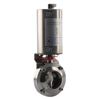 Stainless Steel Sanitary Pneumatic Actuated Butterfly Valve