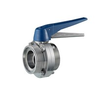 Sanitary Stainless Steel Plastic Gripper Butterfly Valve